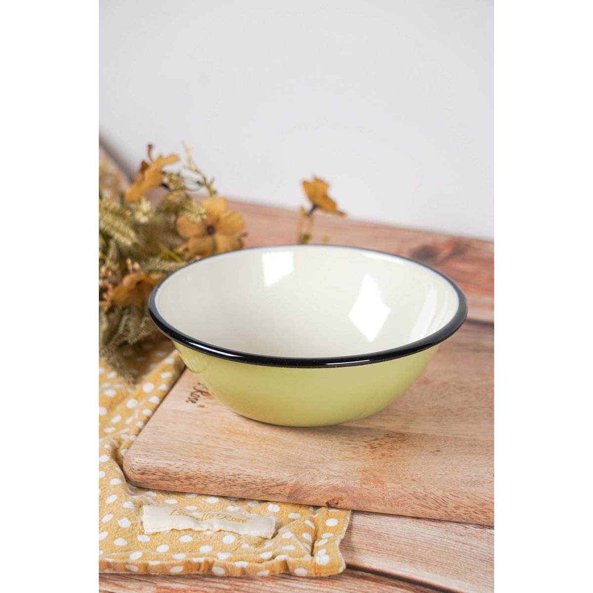 Emaille Medium Bowl Citron 0,6 l Isabelle Rose