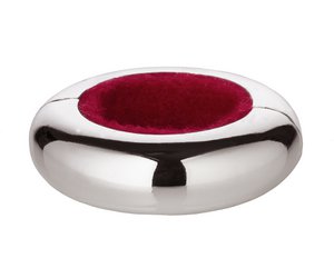 EDZARD Tropfenpfänger Magnetum, 2 Hälften mit Magnetverschluss, edel versilbert, Durchmesser 5 cm