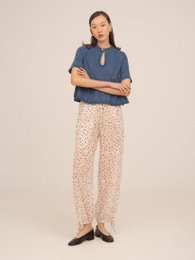 Denim top met sterrenverlichting