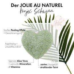 Konjac heart sponge - facial peeling with aloe vera for delicate skin