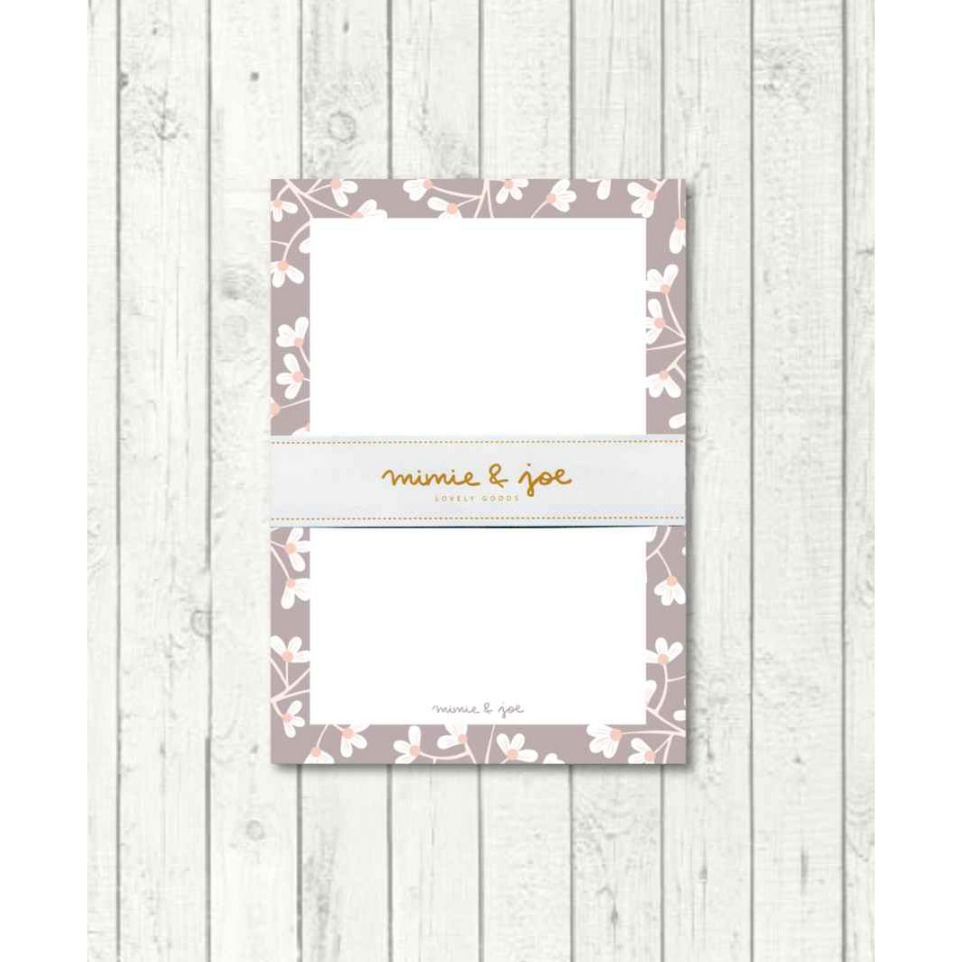 Blokkeer "bloemen taupe"