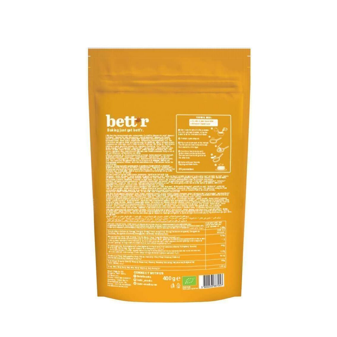 Organic Pancake Mix, organic, Bett'r, 400g