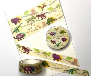 Dino-afplakband / Washi-tape