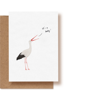 Storch - it's a baby | Greeting card