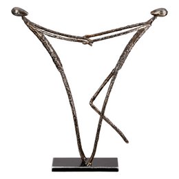 Figur Paar Emotion, silberfarben H.29 cm