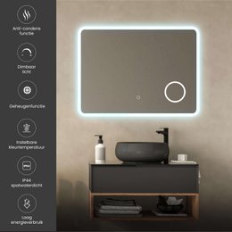 Specchio LED Lumoire Elysium 100 cm 3x Lente