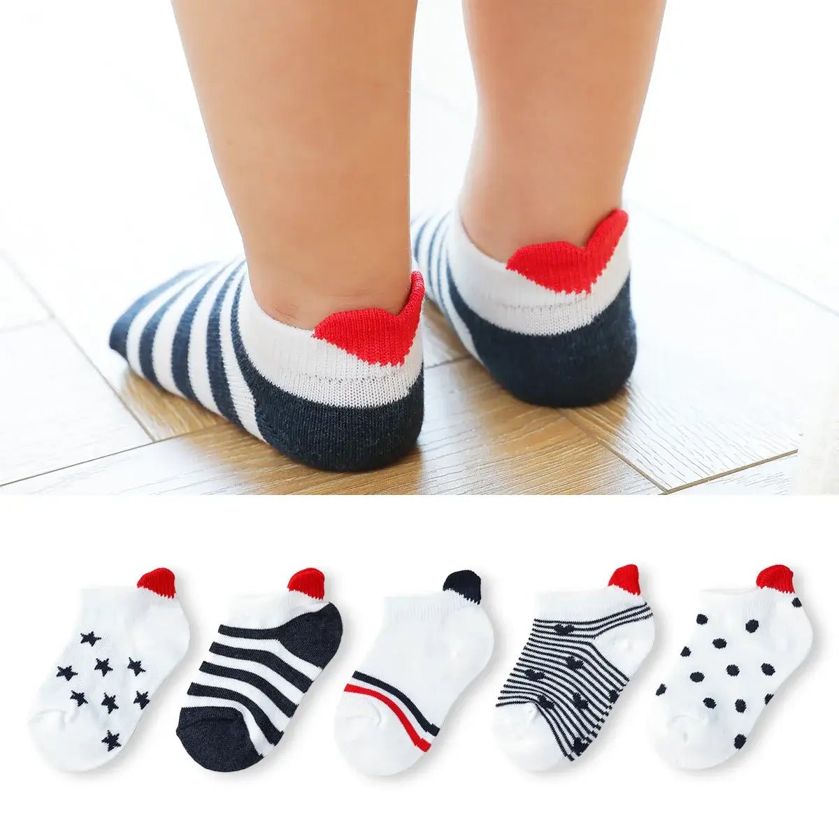 Lot de 5 Chaussettes Coup de Coeur I Bébé et Enfant