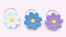 Schlüsselanhänger Daisy blau