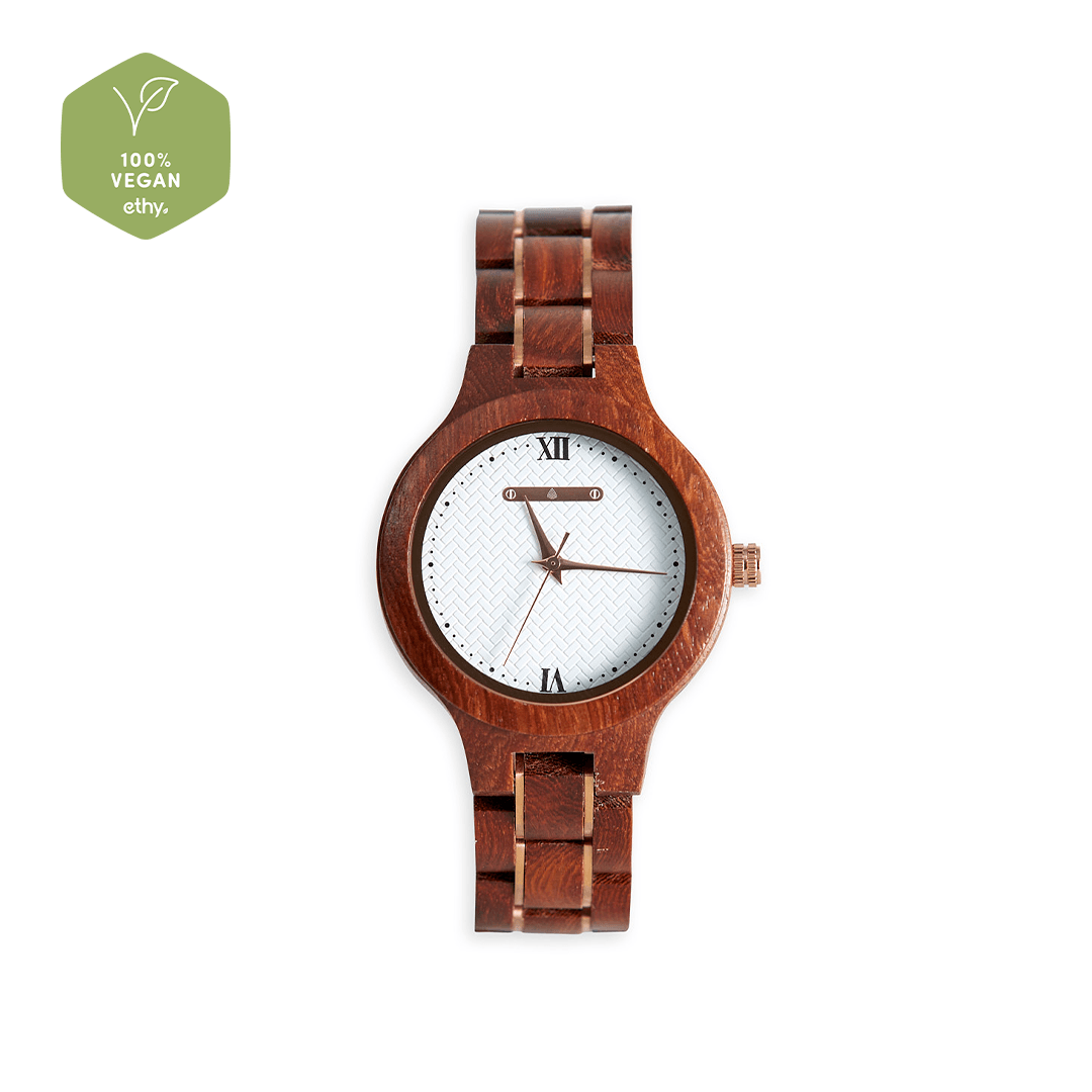 The Magnolia - Handmade Wood Vegan Watch