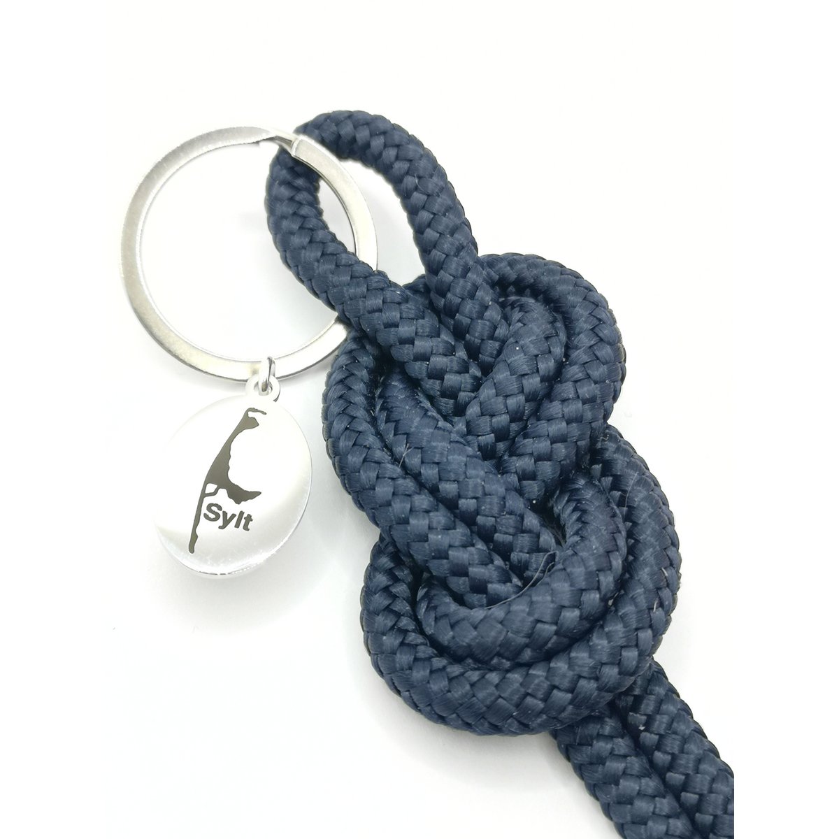 ALSTER sieraden - matrozenknoop sleutelhanger - maat M - "Sylt" donkerblauw