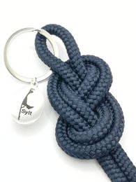 ALSTER jewelery - sailor knot key ring - size M - "Sylt" dark blue