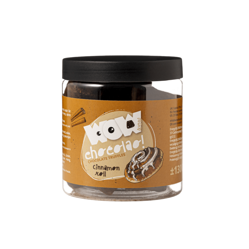 Kanelrulle Chokoladetrøfler Gavekrukke 130g | Chokolade i bageristil
