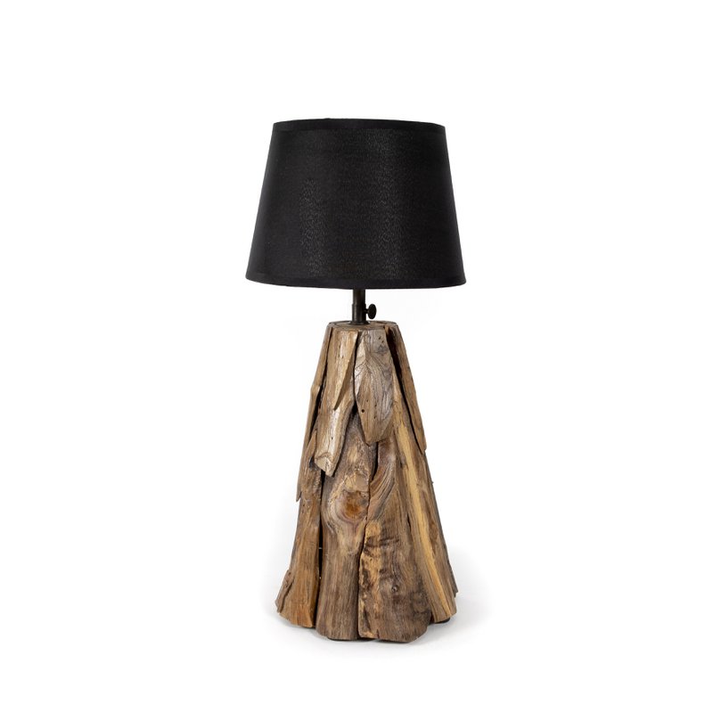 Lampada da tavolo San Remo - realizzata in radice di teak - sensazione naturale estrema