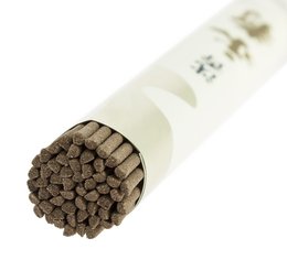 Incense sticks made from agarwood and patchouli, with a cylindrical shape and brown color.