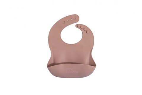 Silicone bib pastel pink 30x23 cm Little Isabelle Rose
