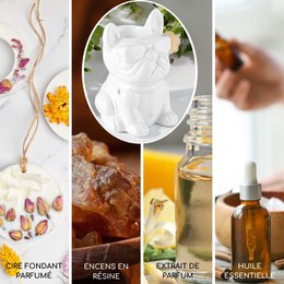 Burning Céramy Boubou White Phaurement - Vela de cerámica lacada - Cerosas perfumadas de difusión, aceites esenciales - decoración de ideas de regalo
