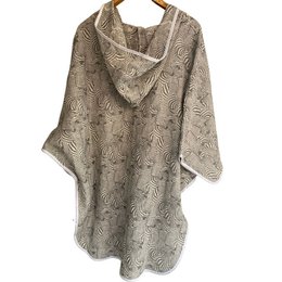 Poncho de plage en gaze de coton