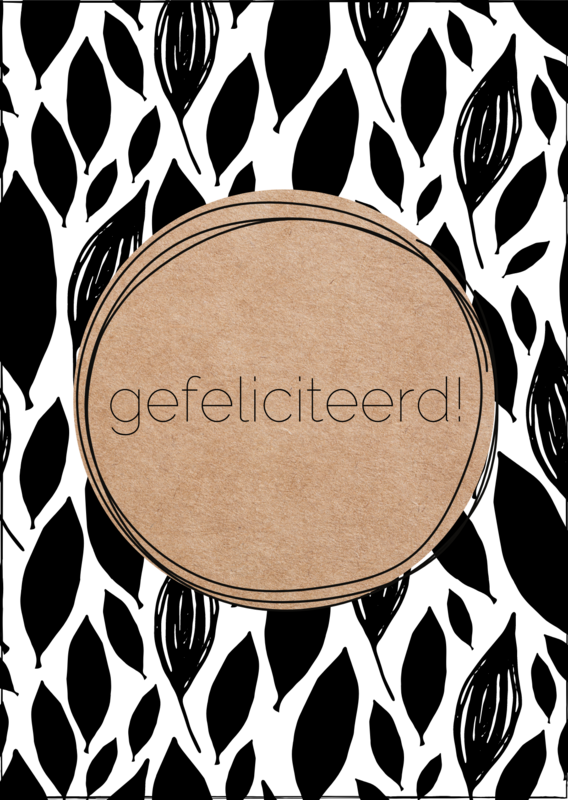 Kaart | A6 | kraft | Gefeliciteerd!