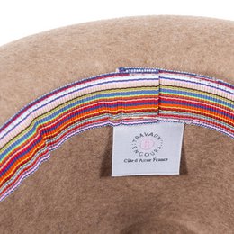 FELT HAT - leather and knit bond, unsewn edge