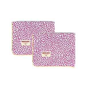 Wendbares Tischset mit Graou-Muster und rosa Batik - Graou Rose - 2er-Set