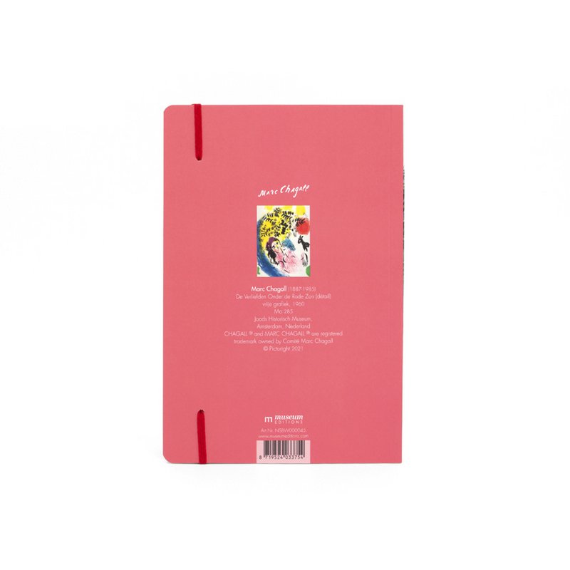 Softcover-Bücher A5, Marc Chagall, Lovers under red sun