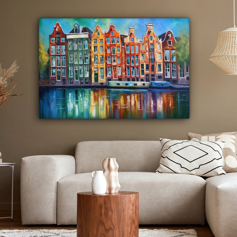 Canvas Painting - Wall Decoration Amsterdam - Oil - Grease - Painting - Art - Wall Decoration Living Room - Bedroom Decoration - Room Accessories - Canvas Paintings
