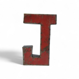 Buchstabe "J" aus recycelten Ölfässern | 22 oder 50 cm | verschiedene Farben