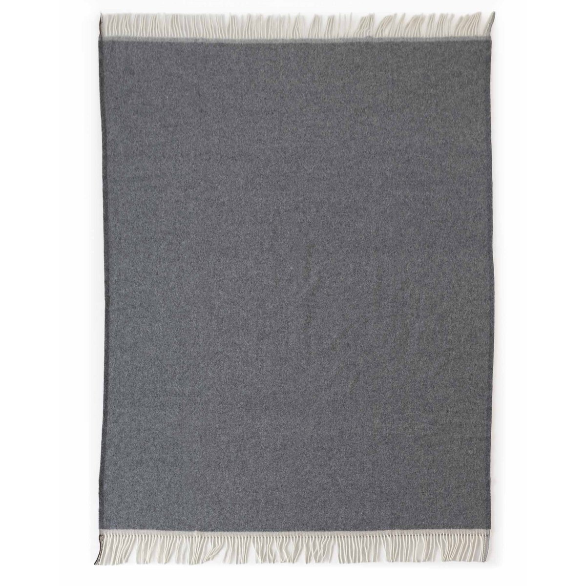Merino/Cashmere Throwd Deken Milan Grigio Orlo