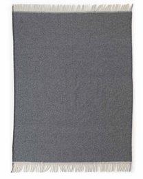 Merino/Cashmere Throwd Deken Milan Grigio Orlo