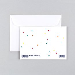 Carte d'anniversaire confettis Milo