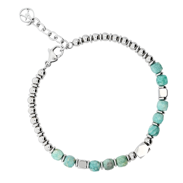 Men's Bracelet with Spheres and Stones