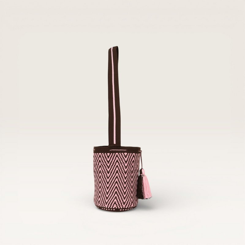 Zigzag crossbody bag L | Rose