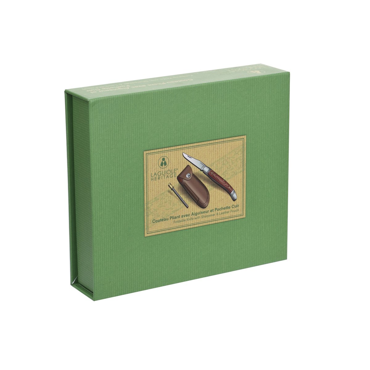 Juego de cuchillos Laguiole Héritage con funda de cuero