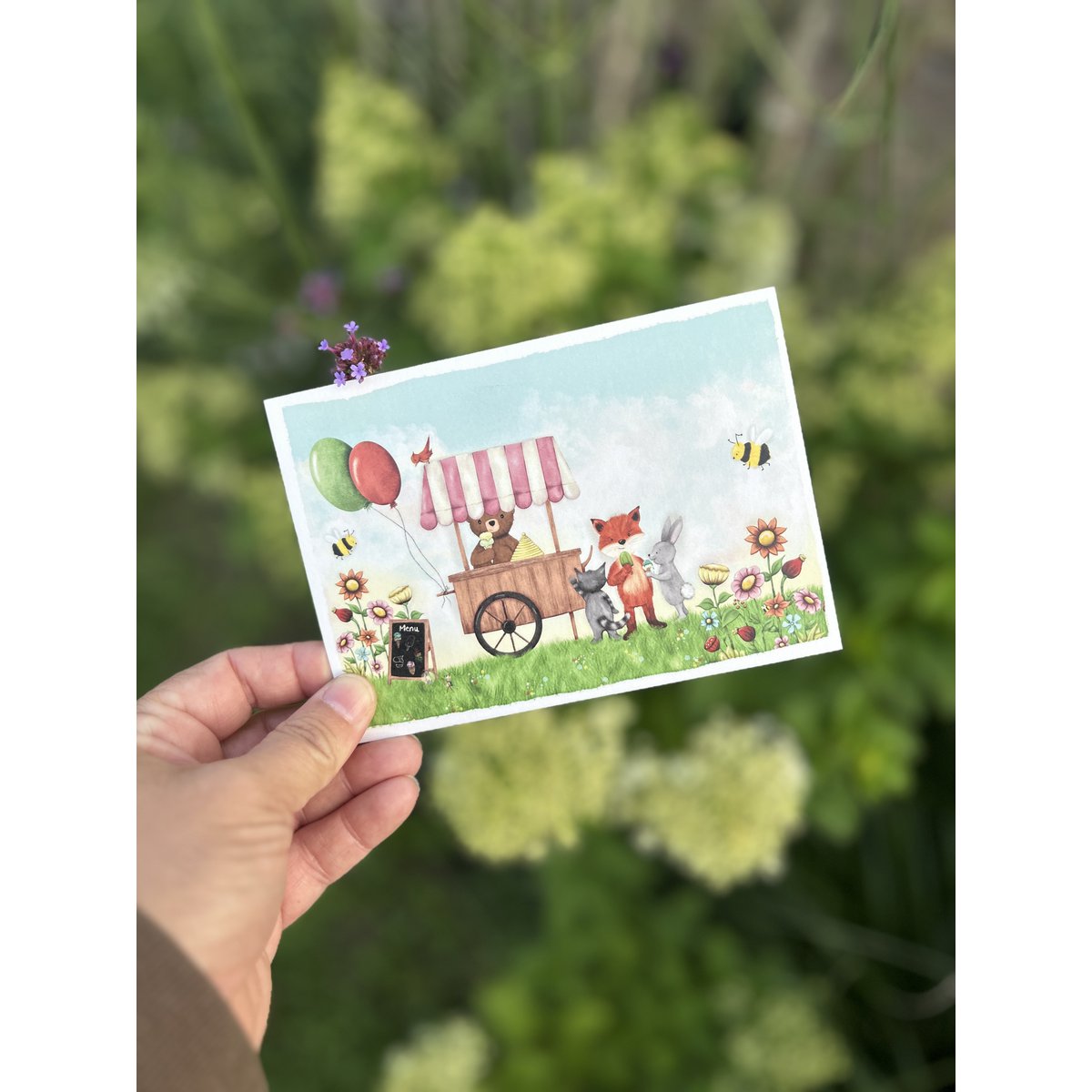 Cartolina - stallo del gelato