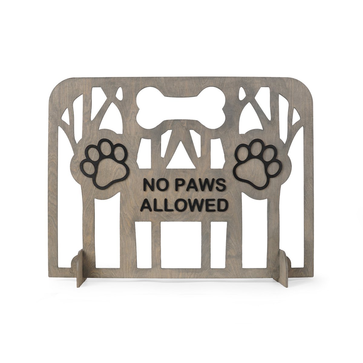 Puerta portátil de tapón para perros de madera para uso en interiores, barrera de mascotas independiente para espacios para el hogar