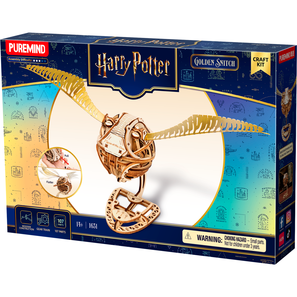 Harry Potter, 3D-Modellgebäude, Goldener Schnatz, 1631, 26,6 x 9,3 x 16,5 cm