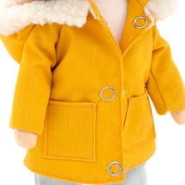 Soft toy, Sweet Sisters - Clothing set: Mustard Parka (35cm)