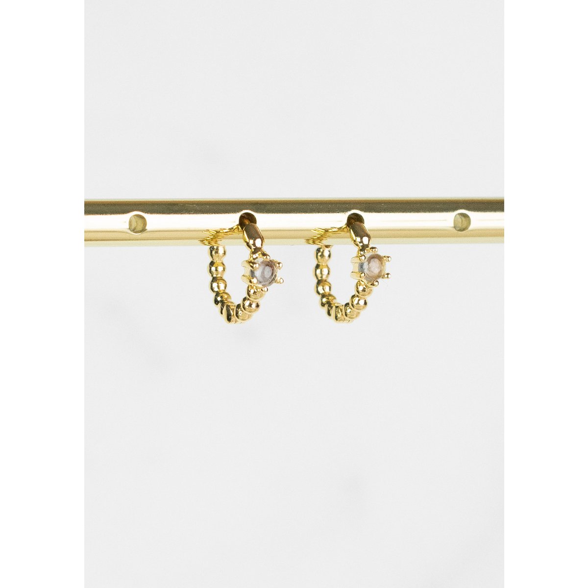 Morganite earring 14K gold plated