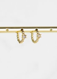 Morganite earring 14K gold plated