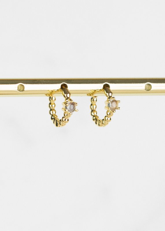 Morganite earring 14K gold plated
