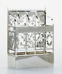 Orangerie, Teelichthalter in Silber
