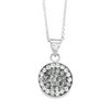 Ketting Natalie 925 zilver kristal-zwarte diamant
