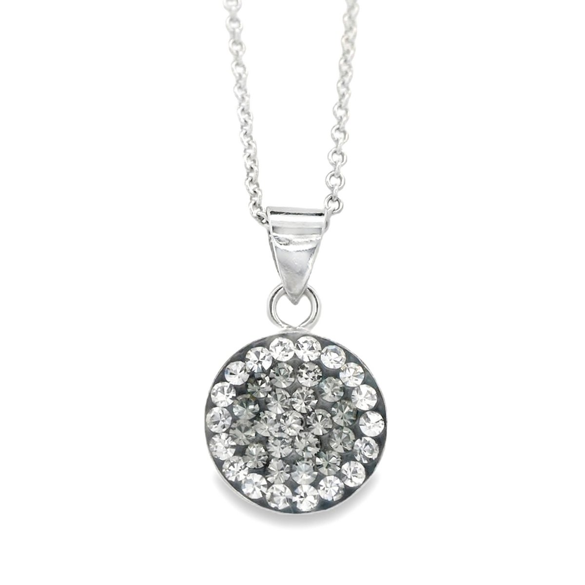 Halskæde Natalie 925 sølv krystal-sort diamant