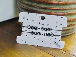 Armbandjes Big & Lil Sis Zwart wit 2 stuks