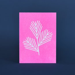 Risography Postcard - Neon Zweig - DIN A6