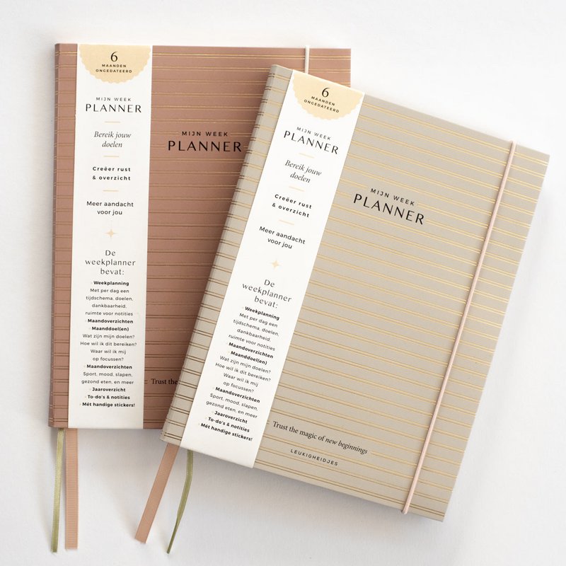 Weekly planner (soft green cover)