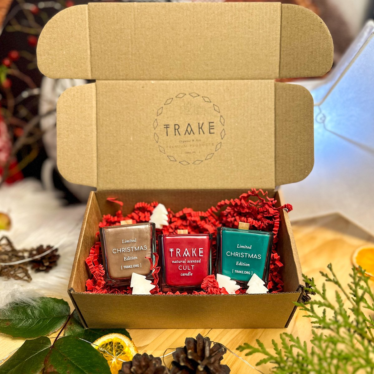 Conjunto al por mayor de 3 velas de Navidad limitadas