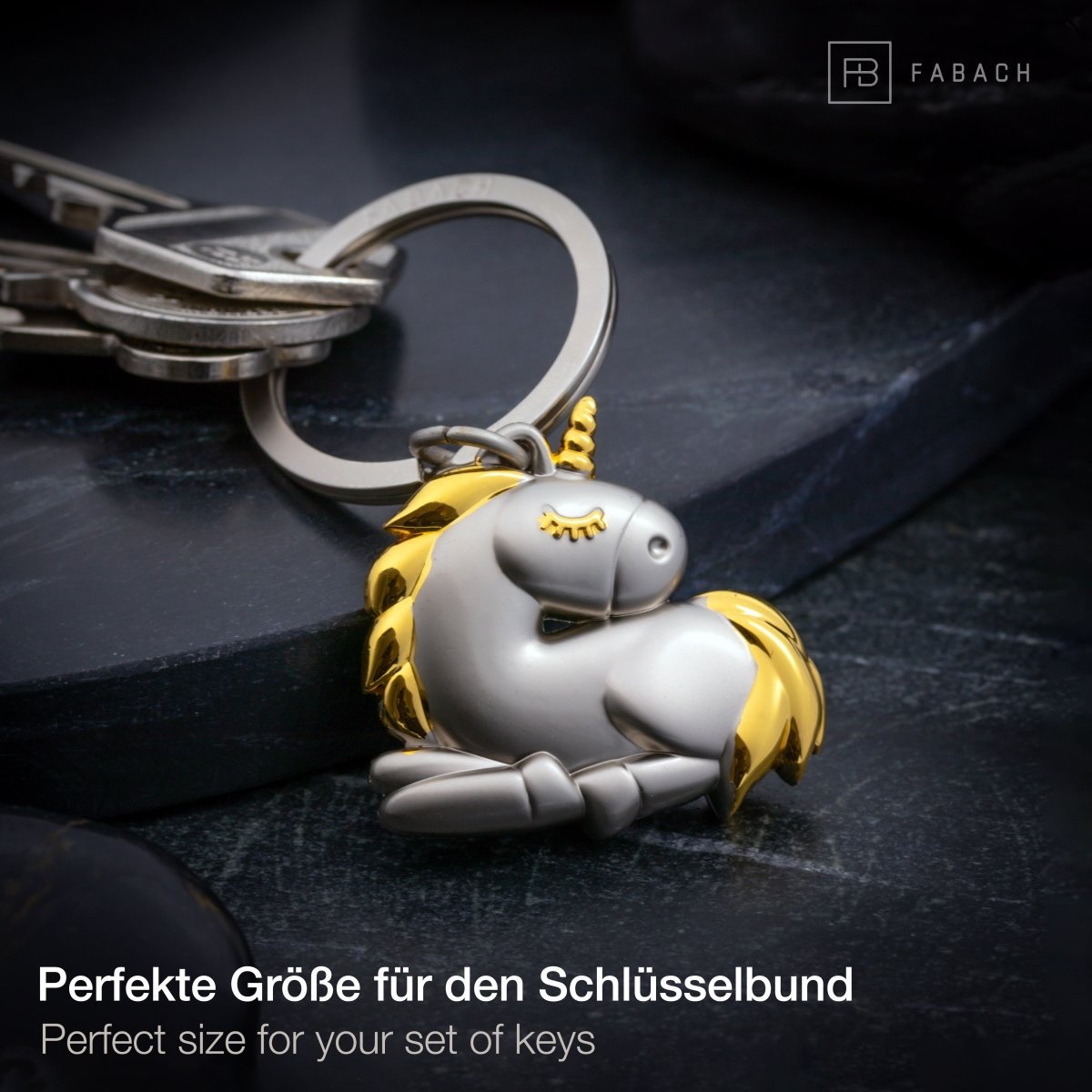 "Sleepy" Unicorn Keychain - Sleeping Unicorn Lucky Charm
