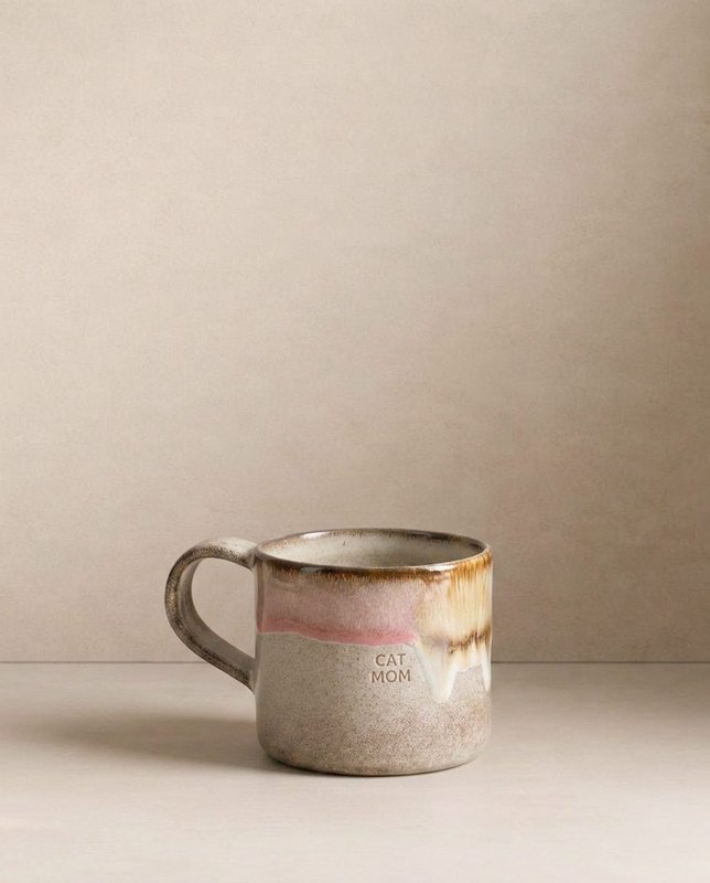 Melting Ice Cream Mug 360ml Cat Mom