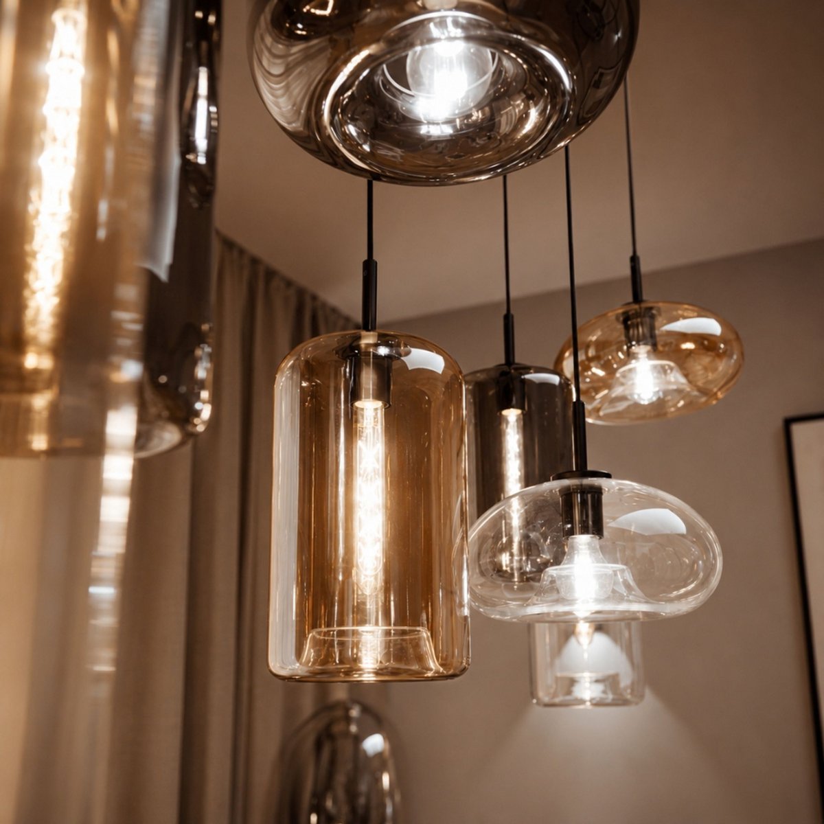 s.LUCE Cruet glass pendant luminaire Up & Low